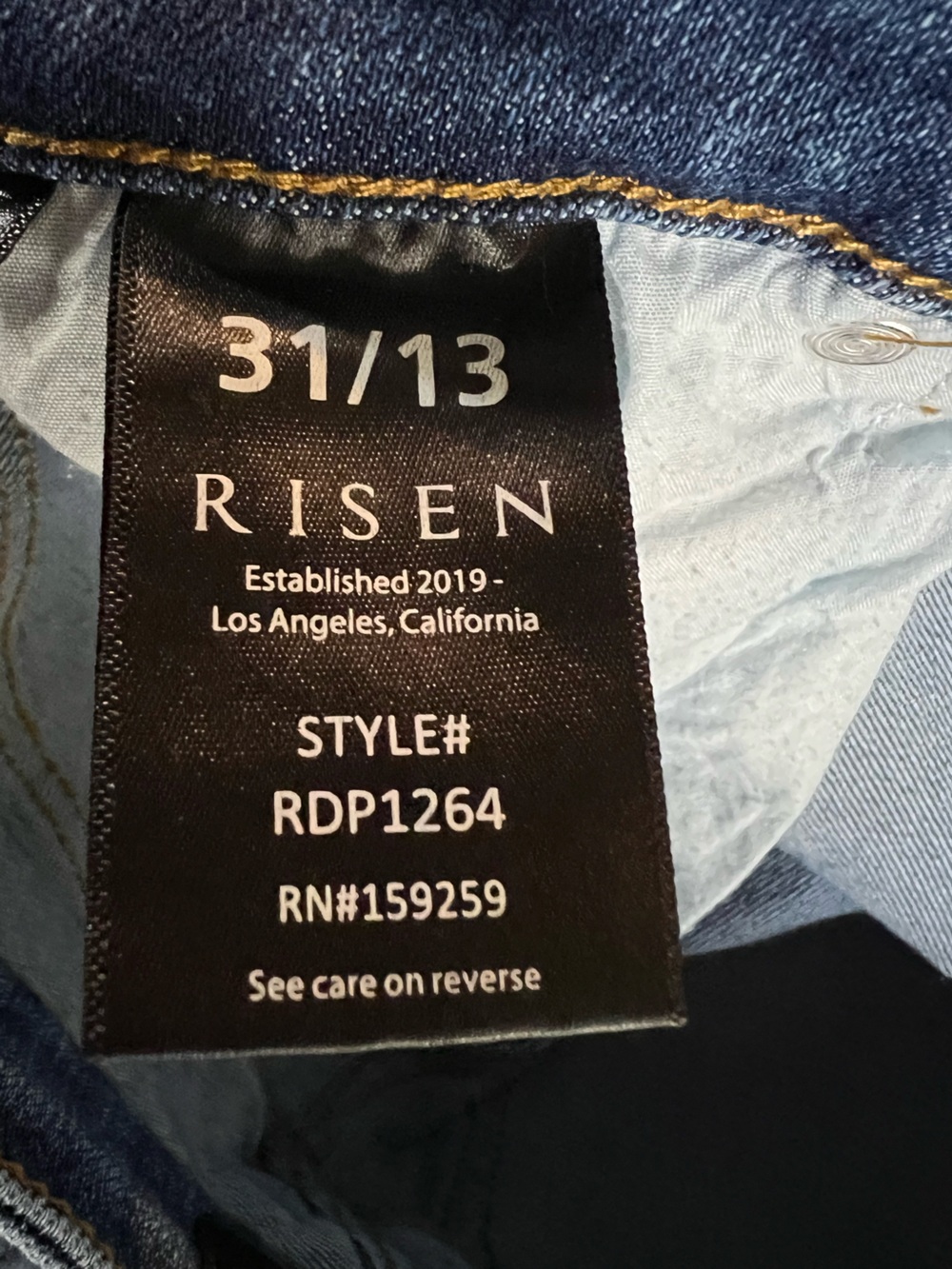 Risen High Rise Skinny Raw Hem Stretch Denim Jeans Womens 31/13 - Picture 4 of 6